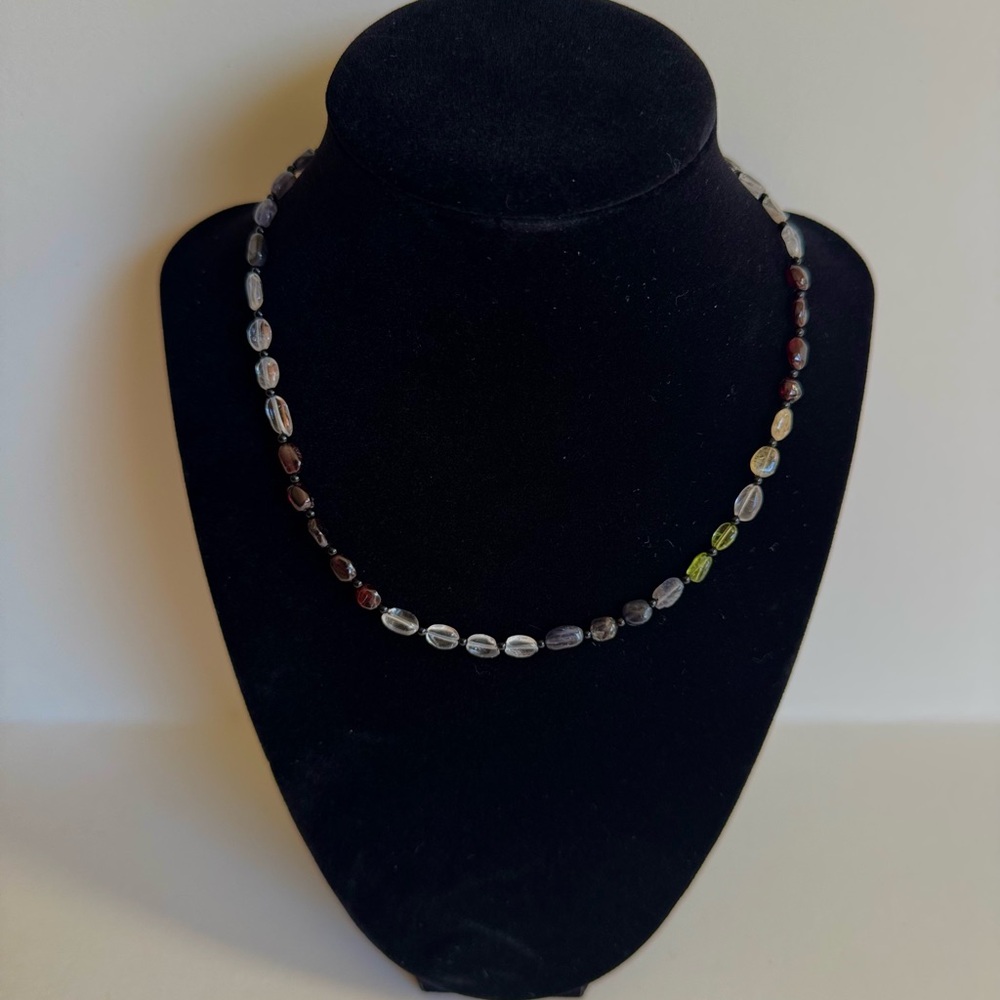 Multicolor Crystal Gem Necklace - Picture 2 of 3